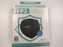 Atemschutzmaske FFP2 "BLACK BV95", ohne Ventil